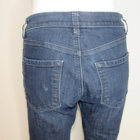 Ann Taylor LOFT Curvy Straight Blue Denim Mid Rise Jeans 30" Women's 27 4 - Picture 3 of 10